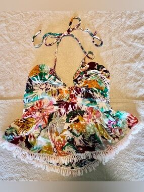 Free People Halter Boho Crop Top Size XS